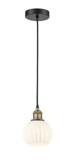 Edison One Light Mini Pendant in Black Antique Brass (405|616-1P-BAB-G1217-6WV)