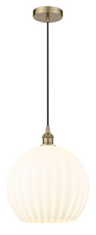 Edison One Light Pendant in Antique Brass (405|616-1P-AB-G1217-14WV)