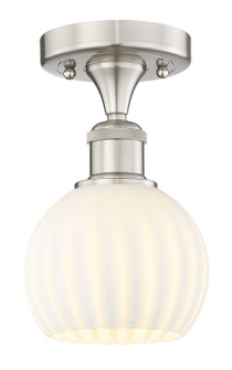 Edison One Light Semi-Flush Mount in Brushed Satin Nickel (405|616-1F-SN-G1217-6WV)