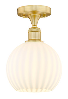 Edison One Light Semi-Flush Mount in Satin Gold (405|616-1F-SG-G1217-8WV)
