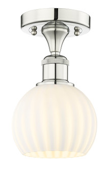Edison One Light Semi-Flush Mount in Polished Nickel (405|616-1F-PN-G1217-6WV)