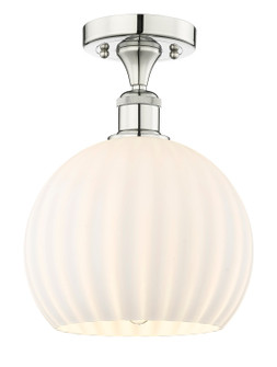 Edison One Light Semi-Flush Mount in Polished Nickel (405|616-1F-PN-G1217-10WV)