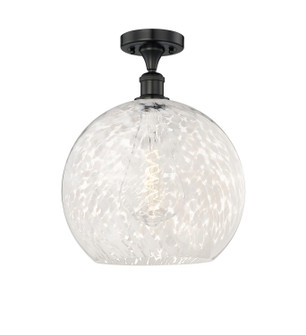 Edison One Light Semi-Flush Mount in Matte Black (405|616-1F-BK-G1216-14WM)
