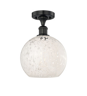 Edison One Light Semi-Flush Mount in Matte Black (405|616-1F-BK-G1216-10WM)