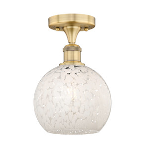 Edison One Light Semi-Flush Mount in Brushed Brass (405|616-1F-BB-G1216-8WM)