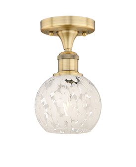 Edison One Light Semi-Flush Mount in Brushed Brass (405|616-1F-BB-G1216-6WM)