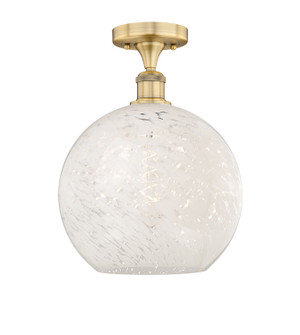 Edison LED Semi-Flush Mount in Brushed Brass (405|616-1F-BB-G1216-12WM)