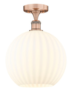 Edison One Light Semi-Flush Mount in Antique Copper (405|616-1F-AC-G1217-12WV)