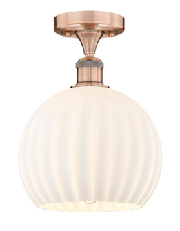 Edison One Light Semi-Flush Mount in Antique Copper (405|616-1F-AC-G1217-10WV)