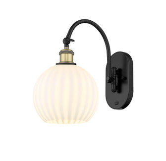 Ballston One Light Swing Arm in Black Antique Brass (405|518-1W-BAB-G1217-8WV)