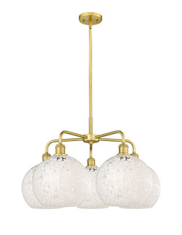 Ballston Five Light Chandelier in Satin Gold (405|516-5CR-SG-G1216-10WM)
