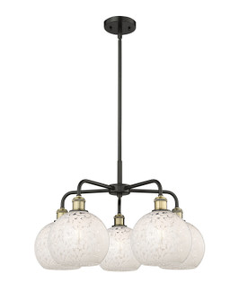 Ballston Five Light Chandelier in Black Antique Brass (405|516-5CR-BAB-G1216-8WM)