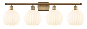 Ballston Four Light Bath Vanity in Brushed Brass (405|516-4W-BB-G1217-8WV)