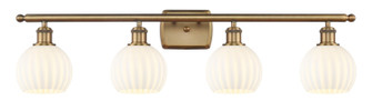 Ballston Four Light Bath Vanity in Brushed Brass (405|516-4W-BB-G1217-6WV)