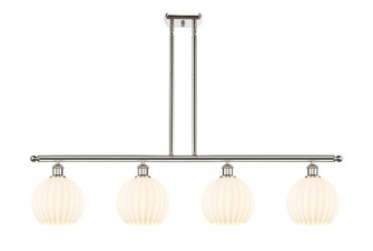Ballston Four Light Island Pendant in Polished Nickel (405|516-4I-PN-G1217-8WV)
