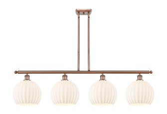 Ballston Four Light Island Pendant in Antique Copper (405|516-4I-AC-G1217-10WV)
