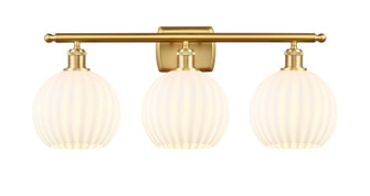 Ballston Three Light Bath Vanity in Satin Gold (405|516-3W-SG-G1217-8WV)