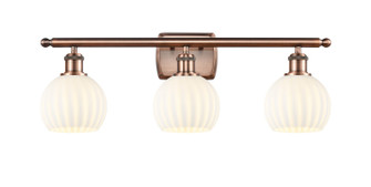 Ballston Three Light Bath Vanity in Antique Copper (405|516-3W-AC-G1217-6WV)
