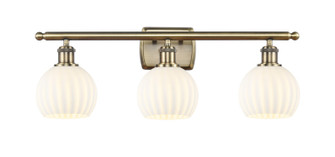 Ballston Three Light Bath Vanity in Antique Brass (405|516-3W-AB-G1217-6WV)