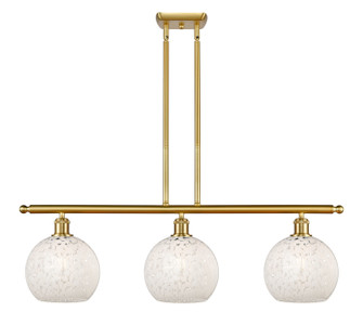 Ballston Three Light Island Pendant in Satin Gold (405|516-3I-SG-G1216-8WM)