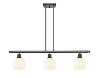 Ballston Three Light Island Pendant in Oil Rubbed Bronze (405|516-3I-OB-G1217-6WV)