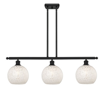 Ballston Three Light Island Pendant in Matte Black (405|516-3I-BK-G1216-8WM)
