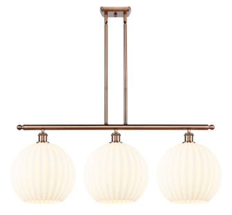 Ballston Three Light Island Pendant in Antique Copper (405|516-3I-AC-G1217-12WV)