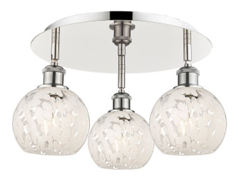 Ballston Three Light Semi-Flush Mount in Polished Nickel (405|516-3C-PN-G1216-6WM)
