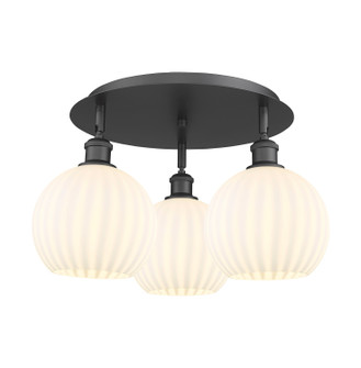 Downtown Urban LED Flush Mount in Matte Black (405|516-3C-BK-G1217-8WV)