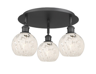 Ballston Three Light Semi-Flush Mount in Matte Black (405|516-3C-BK-G1216-6WM)