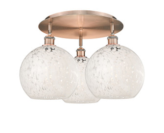 Downtown Urban LED Flush Mount in Antique Copper (405|516-3C-AC-G1216-10WM)