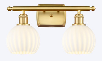Ballston Two Light Bath Vanity in Satin Gold (405|516-2W-SG-G1217-6WV)
