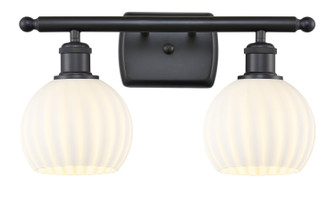 Ballston Two Light Bath Vanity in Matte Black (405|516-2W-BK-G1217-6WV)
