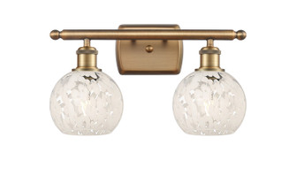 Ballston Two Light Bath Vanity in Brushed Brass (405|516-2W-BB-G1216-6WM)