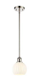 Ballston One Light Mini Pendant in Polished Nickel (405|516-1S-PN-G1217-6WV)