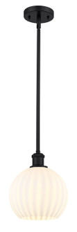 Ballston LED Mini Pendant in Matte Black (405|516-1S-BK-G1217-8WV)