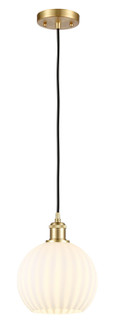 Ballston One Light Mini Pendant in Satin Gold (405|516-1P-SG-G1217-8WV)