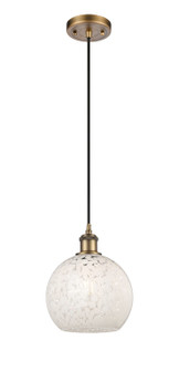 Ballston One Light Mini Pendant in Brushed Brass (405|516-1P-BB-G1216-8WM)