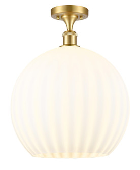 Ballston One Light Semi-Flush Mount in Satin Gold (405|516-1C-SG-G1217-14WV)
