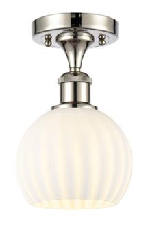 Ballston One Light Semi-Flush Mount in Polished Nickel (405|516-1C-PN-G1217-6WV)