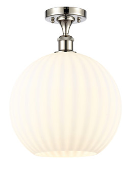 Ballston One Light Semi-Flush Mount in Polished Nickel (405|516-1C-PN-G1217-12WV)