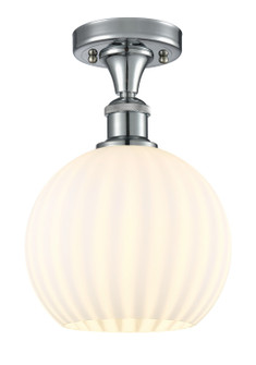 Ballston One Light Semi-Flush Mount in Polished Chrome (405|516-1C-PC-G1217-8WV)