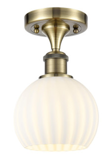 Ballston LED Semi-Flush Mount in Antique Brass (405|516-1C-AB-G1217-6WV)