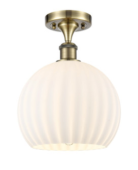 Ballston One Light Semi-Flush Mount in Antique Brass (405|516-1C-AB-G1217-10WV)