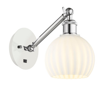 Ballston LED Wall Sconce in White Polished Chrome (405|317-1W-WPC-G1217-6WV)