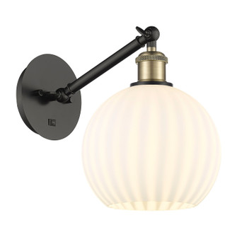 Ballston One Light Wall Sconce in Black Antique Brass (405|317-1W-BAB-G1217-8WV)