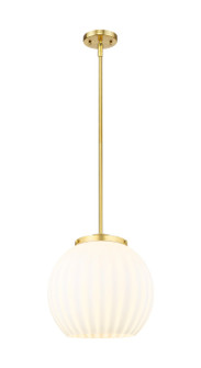 Franklin Restoration LED Pendant in Satin Gold (405|221-1S-SG-G1217-14WV)