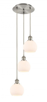 Ballston Three Light Pendant in Brushed Satin Nickel (405|113B-3P-SN-G1216-8WM)