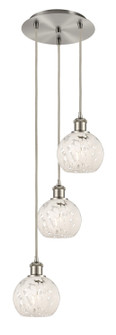 Ballston Three Light Pendant in Brushed Satin Nickel (405|113B-3P-SN-G1216-6WM)