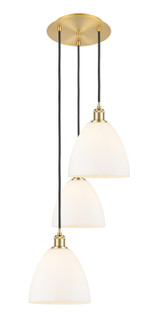 Ballston Three Light Pendant in Satin Gold (405|113B-3P-SG-GBD-91)